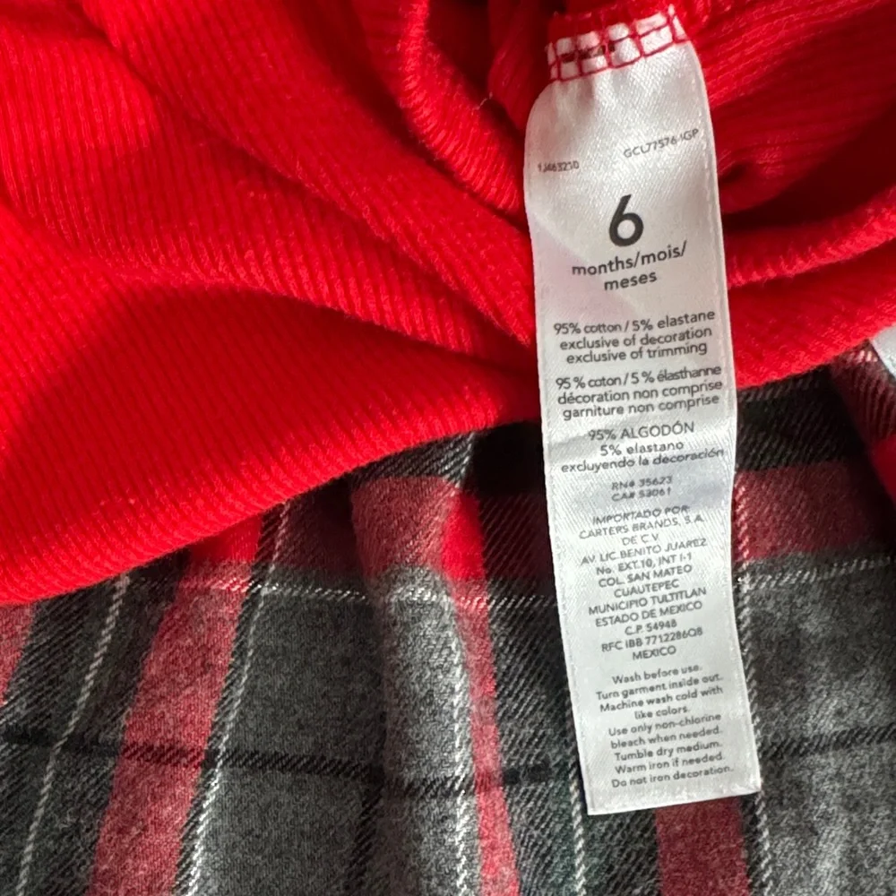 Carter’s 2-Piece Holiday Plaid Jumper Set | 6 Months